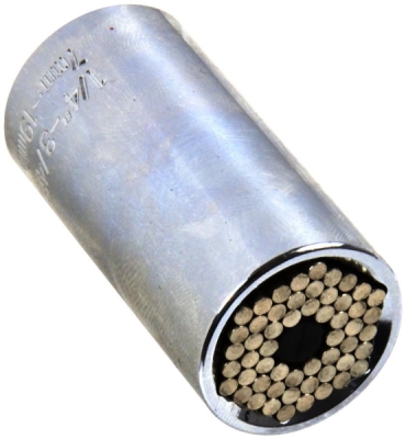 Univerzální nástrčná hlavice CrV 7-19mm + adaptér GEKO G15020