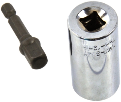 Univerzální nástrčná hlavice CrV 7-19mm + adaptér GEKO G15020