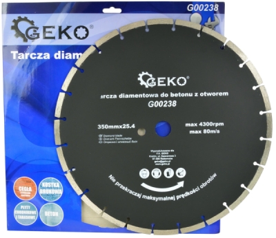 Kotouč řezný diamantový segmentový na beton 350x25,4mm GEKO G00238