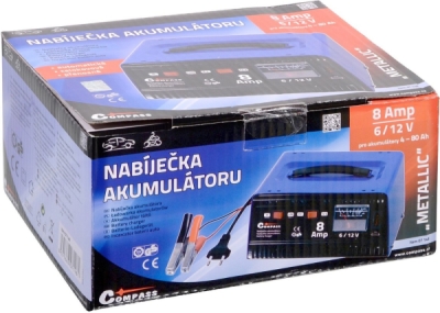Compass nabíječka 8Amp 6/12V TÜV/GS METALLIC
