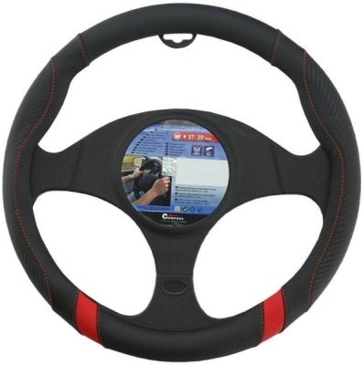 Potah volantu TOURING červený Compass
