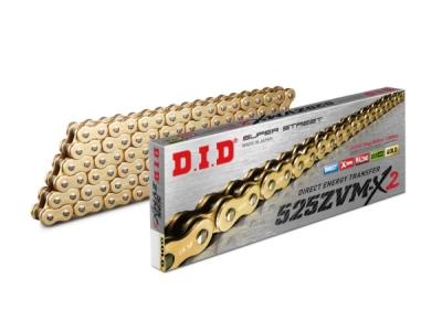 ZVM-X série X-Kroužkový řetěz D.I.D Chain 525ZVM-X 108 L Zlatá/Zlatá