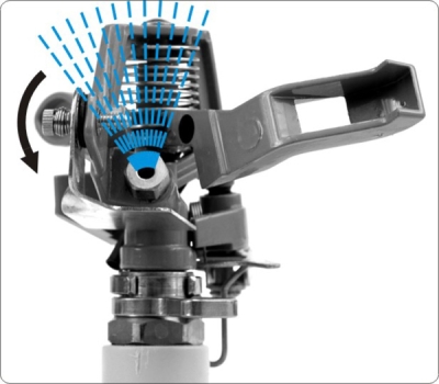 Yato YT-8984 impulzní zraszovač 45–360° na stativu, výška 65–93 cm, hliník + ABS