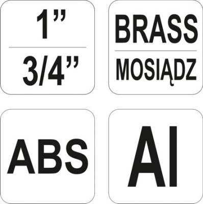 Yato YT-9941 dvoucestný zahradní ventil 3/4", mosaz, hliník, ABS