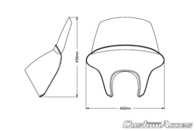 Plexi štít PUIG BATWING SML 21054H kouřová dlouhé