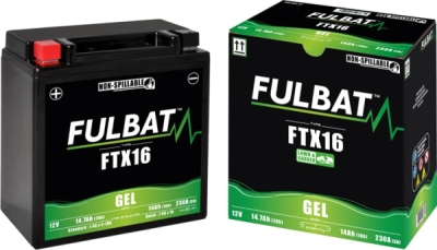 Továrně aktivovaná motocyklová baterie FULBAT 550763 FTX16 SLA (YTX16 SLA) (700.550763)