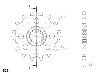Řetězové kolečko SUPERSPROX CST-1537:17.2 CST-1537:17 17 zubů, 525 (043.1537:17)