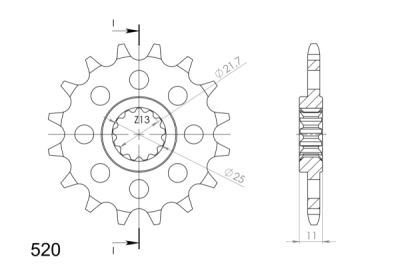 Řetězové kolečko SUPERSPROX CST-1581:15 15 zubů, 520