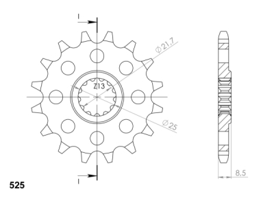 Řetězové kolečko SUPERSPROX CST-1537:15.2 CST-1537:15 15 zubů, 525 (043.1537:15)