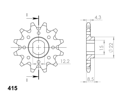 Řetězové kolečko SUPERSPROX CST-1899:11 11 zubů, 415