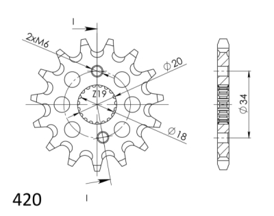 Řetězové kolečko SUPERSPROX CST-1310:15 15 zubů, 420