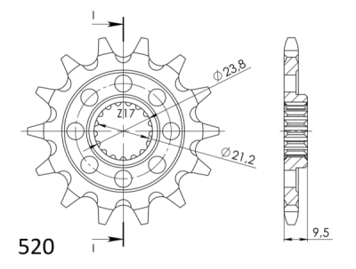 Řetězové kolečko SUPERSPROX CST-1441:15 15 zubů, 520