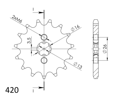 Řetězové kolečko SUPERSPROX CST-563:11.2 CST-563:11 11 zubů, 420 (043.563:11)