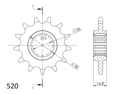 Řetězové kolečko SUPERSPROX CST-1269:14.2 CST-1269:14 14 zubů, 520 (043.1269:14)