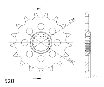 Řetězové kolečko SUPERSPROX CST-1423:15 15 zubů, 520