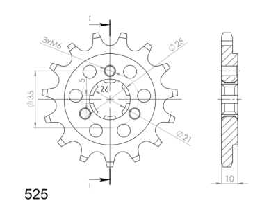 Řetězové kolečko SUPERSPROX CST-1448:15.2 CST-1448:15 15 zubů, 525 (043.1448:15)
