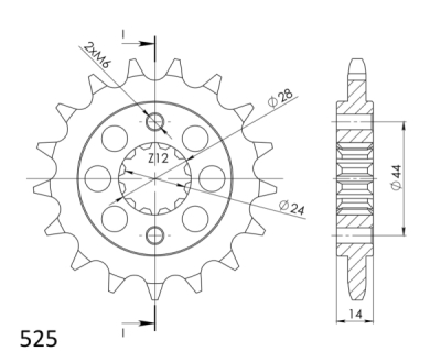 Řetězové kolečko SUPERSPROX CST-1372:17.2 CST-1372:17 17 zubů, 525 (043.1372:17)