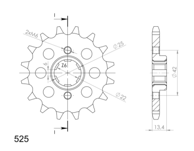 Řetězové kolečko SUPERSPROX CST-291:16 16 zubů, 525