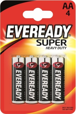 Eveready Super Heavy Duty tužkové AA LR6/4 (4 ks)