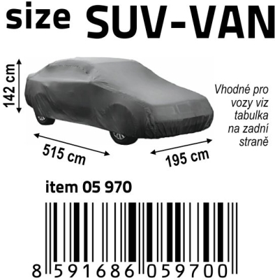 Compass ochranná plachta full   suv-van 515x195x142cm nylon