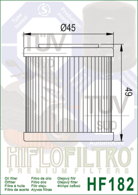 Olejový filtr HIFLOFILTRO HF182
