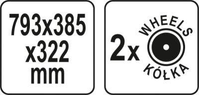 Vozík na nářadí pojízdný plastový, 793x385x322mm Yato YT-09185