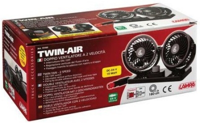Ventilátor dvojitý 24V, 2 rychlosti, O 4
