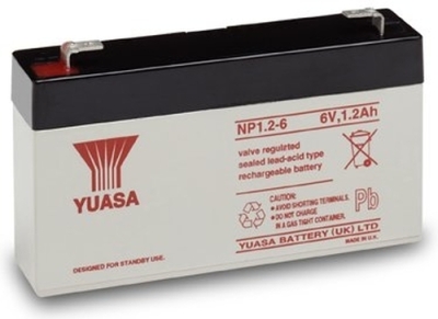 Akumulátor Yuasa 6V, 1,2Ah (NP1.2-6)