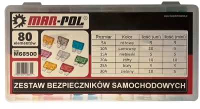Automobilové pojistky, sada 80ks MAR-POL M66500