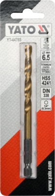 Vrták na kov TITAN 1/4" 6,5mm Yato YT-44765