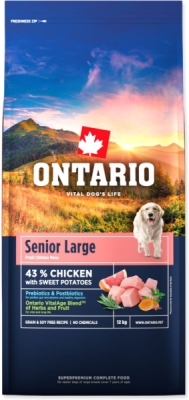 Krmivo Ontario Senior Large Chicken & Sweet Potatoes 12kg