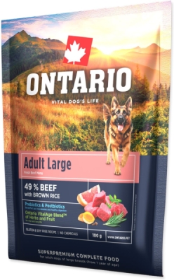 Vzorek Ontario Adult Large Beef & Brown Rice 0,1kg