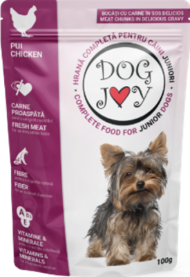 Dog Joy Junior kuřecí v omáčce, kapsa 100 g