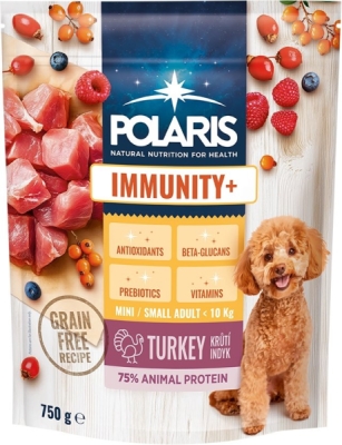 Polaris Immunity Dog Adult small & mini Krůtí GF 750 g