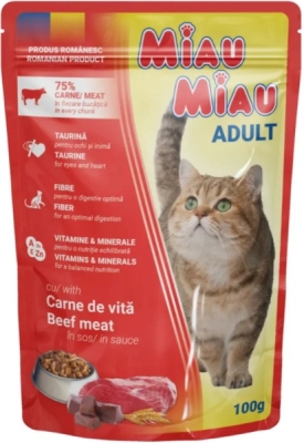 Miau Miau Cat hovězí, kapsa 100 g