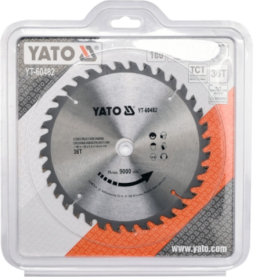 Kotouč na stavební dřevo 180 x 20 mm 36z Yato YT-60482