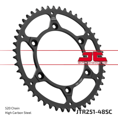 Řetězová rozeta JT JTR 251-48SC 48 zubů, 520 Self Cleaning Lightweight