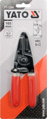 Kleště odizolovací 165mm HRC 50-53 průměr 0,64-2,6 mm Yato YT-2294