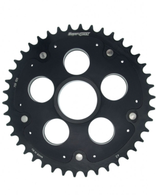 Rear sprocket SUPERSPROX STEALTH with alloy disc RSA-733_525:42-BLK Lesklá černá 42 zubů, 525