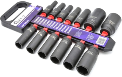 Nástrčné rázové hlavice 1/2", 13ks GEKO G10512