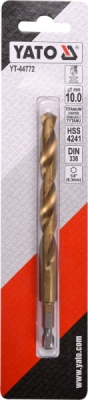 Vrták na kov TITAN 1/4" 10mm Yato YT-44772