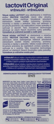 Lactovit original tělové mléko 400ml Vyživující