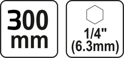 Nástavec pro ploché vrtáky 1/4" Yato 300mm