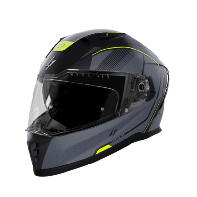 Integrální helma STORMER 407-21IC-C03-07 BLASTER TRON neon, yellow, metal matt XS