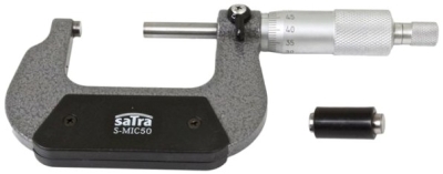 Mikrometr třmenový, rozsah 25 - 50 mm, dělení 0,01 mm - SATRA S-MIC50
