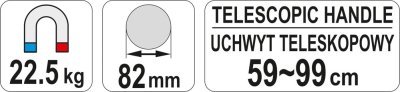 Patka magnetická teleskopická Yato YT-0860