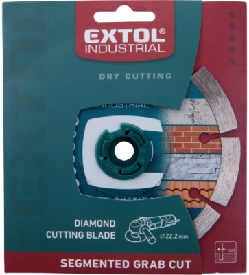 Kotouč diamantový řezný segmentový Grab Cut, suché řezání, ⌀150x22,2x2,3mm EXTOL INDUSTRIAL