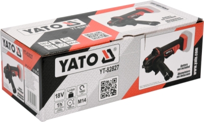 Bruska úhlová AKU 125 mm 18V 10000 ot. (bez baterie) Yato YT-82827