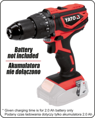 Příklepová vrtačka 18V - bez baterie Yato YT-82787