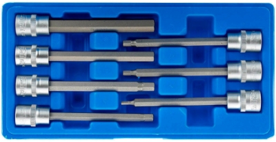 Zástrčné hlavice Imbus 3/8", rozměry H3 - H10, prodloužené 110 mm, sada 7 ks - SATRA S-SLH738